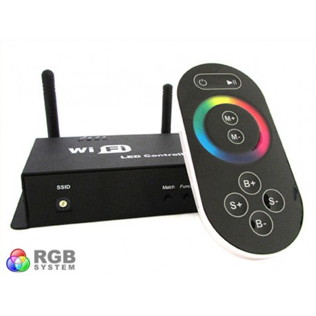 WiFi Single Point Controller Centralina RGB Led Telecomando Touch Wireless Interfacciabile Con Iphone Smartphone Android WF100