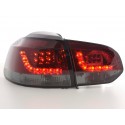 Golf 6 posteriori LED red black