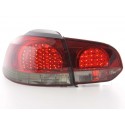 Golf 6 posteriori LED nero rosso