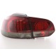 Golf 6 posteriori LED rosso nero