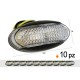 10 Pezzi Fanali Laterali Led 24V 12V Arancione Per Luce Ingombro Cortesia Targa Cupola Cappa Camion Rimorchio Caravan Furgone