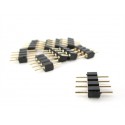 10 PZ Spina Colore Nero Maschio 4 Pin Per Connessione Striscia Led RGB Centralina Controller RGB