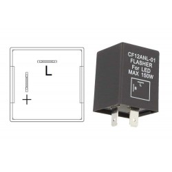 Flasher Led Lampeggiatore Rele Relay 2 Pin CF12 Positivo Sinistra 12V Per Frecce Led Auto Americane