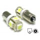 Lampada Led BAX9S H6W 5 Smd Piedi Storti Luci Posizione 12V