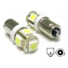 Lampada Led BAX9S H6W 5 Smd Piedi Storti Luci Posizione 12V