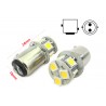 2 Lampade Led Barca Nautica BAY15D Bianco Freddo 12V 24V 2W No Polarita Piedi Sfalfati 7 Smd 5050 Baionetta G18,5