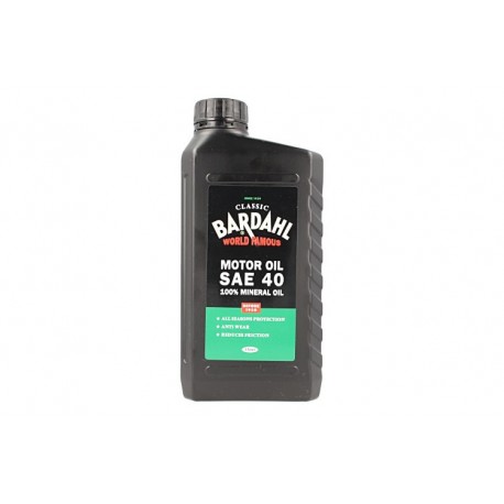 BARDAHL Classic Motor Oil SAE 40 100% Minerale Per Lubrificante Motori Benzina Da 1900 A 1950 1 LT