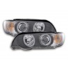 BMW X5 E53 XENON con angel eyes 00 a 03 NERO