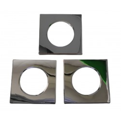 3 Pezzi Coperchi Quadrati Argento Cromato Per Faretti Led