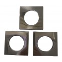 3 Pezzi Coperchi Quadrati Nichel Satinato Per Faretti Led