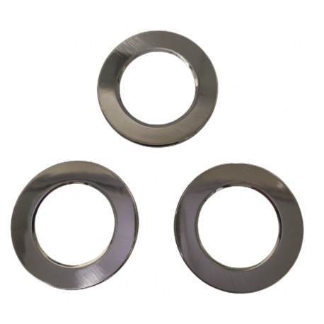 3 Pezzi Coperchi Rotondi Nichel Satinato Per Faretti Led W5078PF