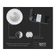 Faretto Led da Incasso Dimmerabile 5W 6400K Colore Bianco IP65 Resistente al Fuoco Senza Driver 