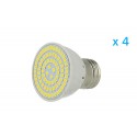 4 PZ Lampade Led E27 Spot 4W pari a 40W Diametro 50mm Con 80 smd 2835