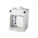 KIT CONTENITORE STAGNO 1 PRESA SCHUKO UNIVERSALE E COPERCHIO IP55 IMQ 