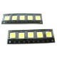 10 PZ Led SMD 5050 PLCC-6 Bianco Freddo 6000K 18 Lm 3V 0,2W 3 Chips