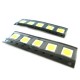 10 PZ Led SMD 5050 PLCC-6 Bianco Freddo 6000K 18 Lm 3V 0,2W 3 Chips