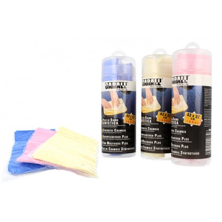 Kit 3 PZ Panni Pelle di Daino Sintetica Taglia Grande 43x32cm