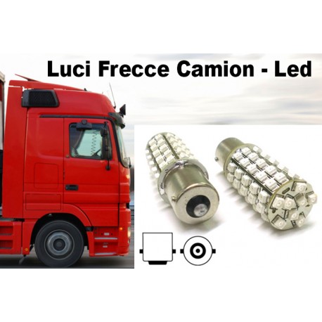 24V Lampada Led BA15S 1156 S25 68 Smd Arancione Luci Frecce Camion