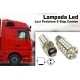 24V Lampada Led BAY15D 1157 S25 68 Smd Rosso Luci Posizione e Stop Camion