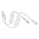 2 PZ Interruttore ON/OFF Colore Bianco Con Cavo Presa Femmina e Spina Maschio DC JACK 5,5mm x 2,1mm Per Alimentazione