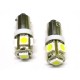 24V Lampada Led BA9S T4W 5 Smd 5050 Bianco Piedi Diritti Luci Led Camion