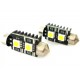 Lampada Led Siluro Canbus No Errore T11 C5W 36mm 2 SMD 5050 12V Luci Targa Con Resistenza