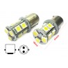 2 Lampade Led Barca Nautica BA15D B15D Bianco Freddo 12V 24V 3W No Polarita Piedi Dritti 13 Smd 5050 Baionetta G18