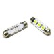 Lampada Led Siluro Canbus No Errore T11 C5W 38mm 3 SMD 5050 12V Luci Targa