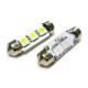 Lampada Led Siluro Canbus No Errore T11 C5W 38mm 3 SMD 5050 12V Luci Targa