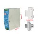 MeanWell NDR-120-12 Trasformatore Rotaia Industriale 12V 120W 10A Barra Guida DIN Rail Power Supply Universale