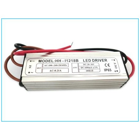 Led Driver Alimentatore Corrente Costante 600mA DC 20V-36V 10WX2 Per Faro Power Led