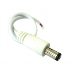 2 PZ Connettori Spinotto Maschio DC JACK Diametro 5,5mm x 2,1mm Per Alimentatore Controller Strip Led