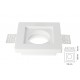 Portafaretto Lampada Led GU10 Da Incasso A Scomparsa Corpo Quadrato Gesso Bianco Verniciabile 100 x 100 mm SKU-3651