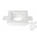 Portafaretto Lampada Led GU10 Da Incasso A Scomparsa Corpo Quadrato Gesso Bianco Verniciabile 100 x 100 mm SKU-3651