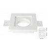 Portafaretto Lampada Led GU10 Da Incasso A Scomparsa Corpo Quadrato Gesso Bianco Verniciabile 100 x 100 mm SKU-3651