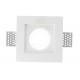 Portafaretto Lampada Led GU10 Da Incasso A Scomparsa Corpo Quadrato Gesso Bianco Verniciabile 100 x 100 mm SKU-3651