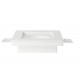 Portafaretto Lampada Led GU10 Da Incasso A Scomparsa Corpo Quadrato Gesso Bianco Verniciabile 100 x 100 mm SKU-3651