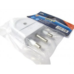 2 PZ Spina Diretta Elettrica 2P+T 16A 250V Bianco Extrastar XSL1003