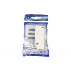 2 PZ Spina Mobile a Pipa Ribassata Piatta 2P+T 16A 250V Bianco XSL1027A