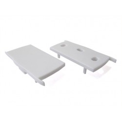 Coppia Tappi Tappini Termine Per Chiusure Profilo Alluminio Illuminazione 3 Direzione BA3001