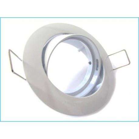 Carcassa Bianca Cornice Supporto Porta Faretto Incasso Orientabile