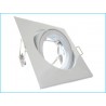 Carcassa Ghiera Bianco Quadrata con Cornice Supporto Porta Faretto Incasso Orientabile